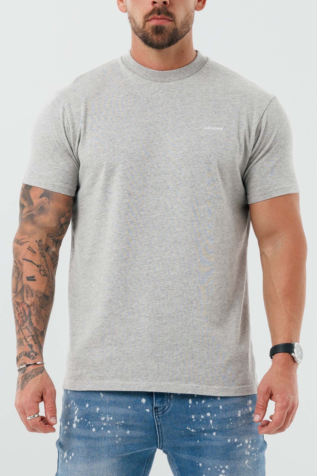 PREMIUM BASICS T-SHIRT - GREY MARL