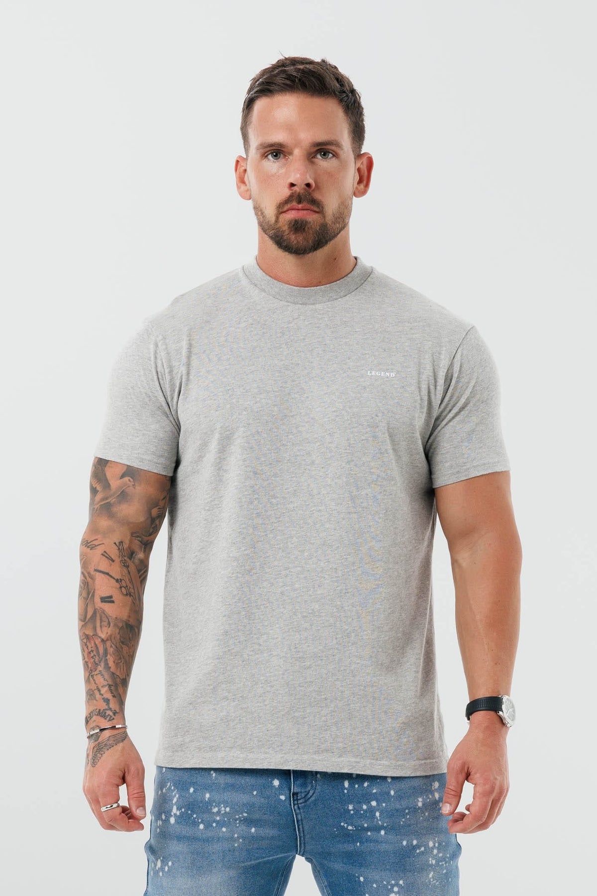 PREMIUM BASICS T-SHIRT - GREY MARL