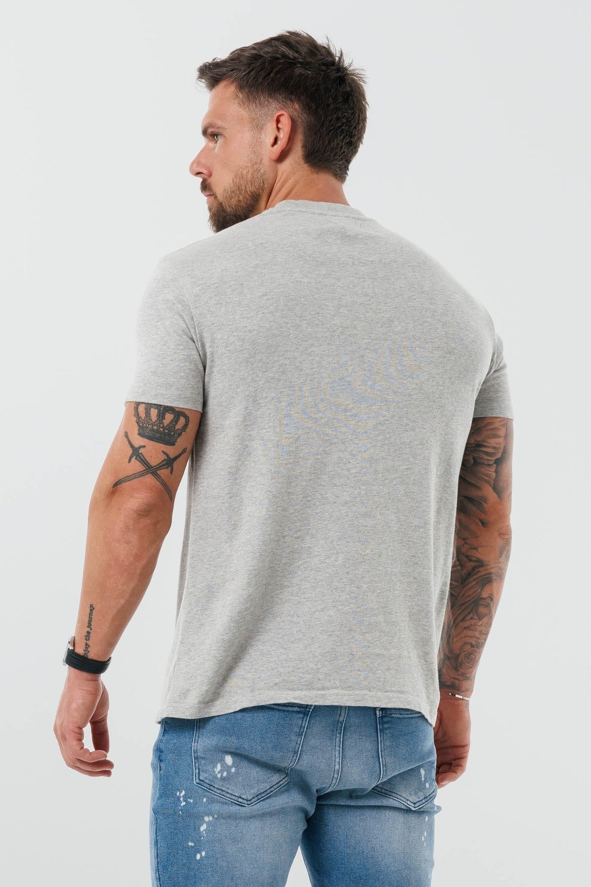 PREMIUM BASICS T-SHIRT - GREY MARL