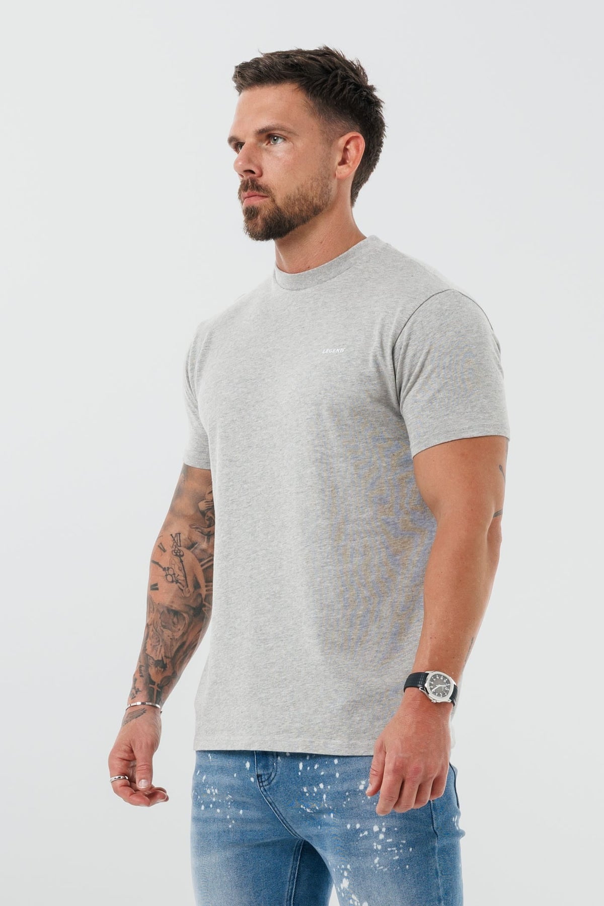 PREMIUM BASICS T-SHIRT - GREY MARL