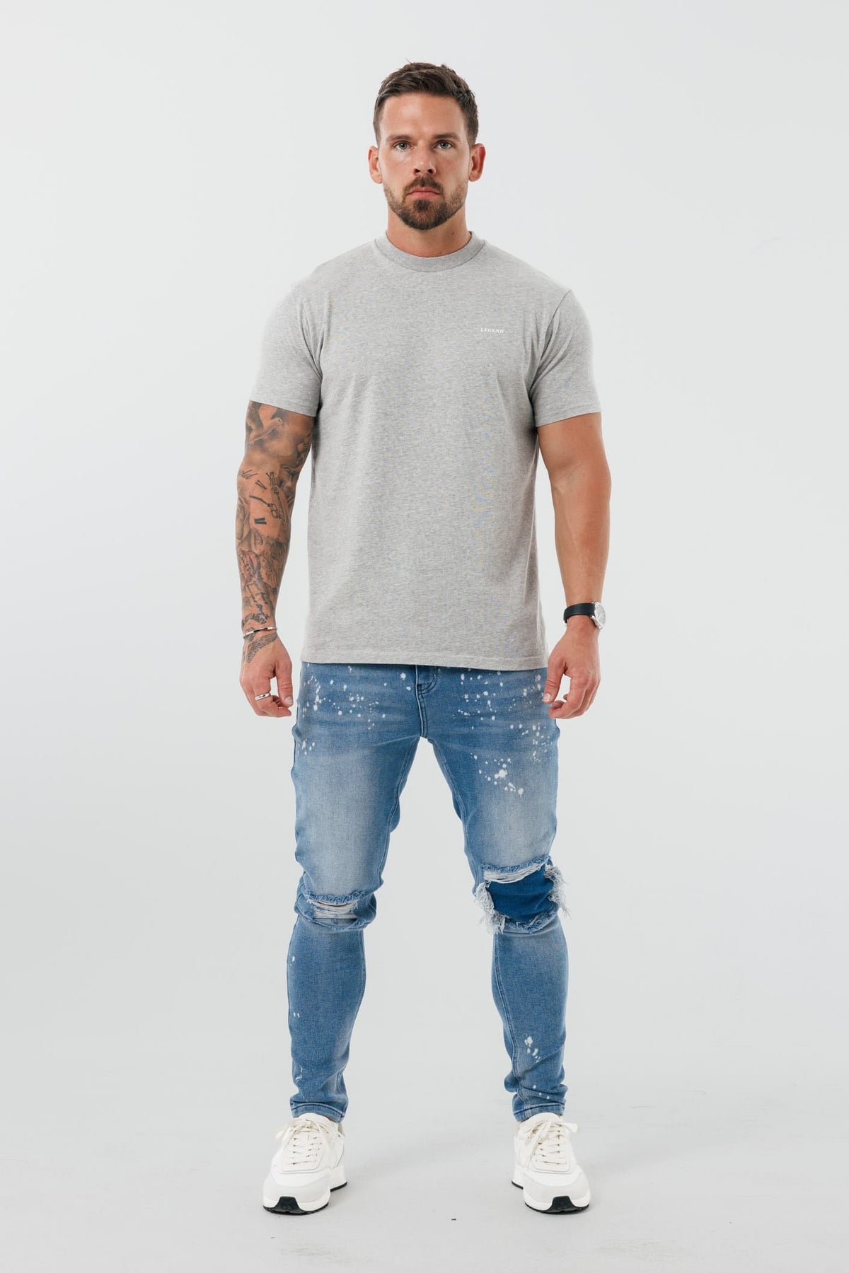PREMIUM BASICS T-SHIRT - GREY MARL